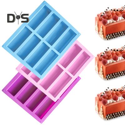 Форма для торта, не липкая, быстрая расформовка, сделай сам, 8 полостей, прямоугольная силиконовая форма для мыла ручной работы для кухни