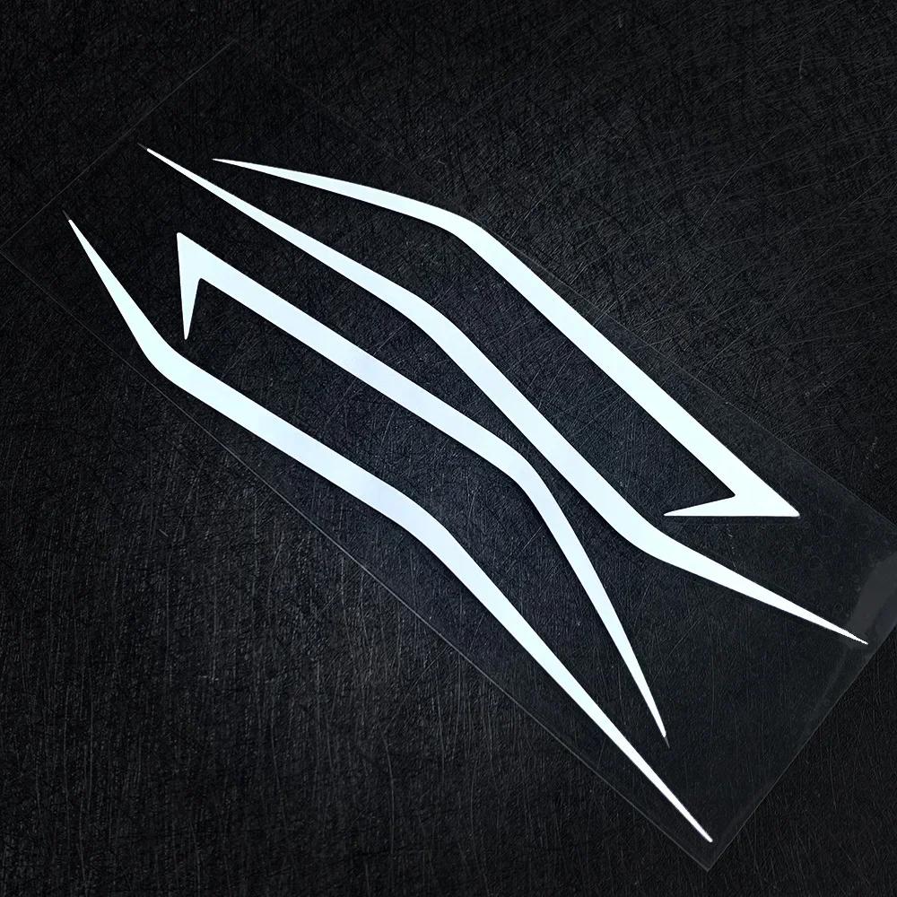 4PCS Motorcycle Fairing Sticker Decoration Reflective Cool Front Pull Headlight Decals for Kawasaki Ninja NINJA400 H2 H2SX