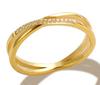 Stainless Steel Ring for Women Inlaid Zircon Rings Waterproof Romantic Fashion Jewelry