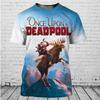 Мужская минималистичная 3D футболка Deadpool Marvel с персонализированным принтом Harajuku повседневный стиль летняя короткая дышащая и удобная