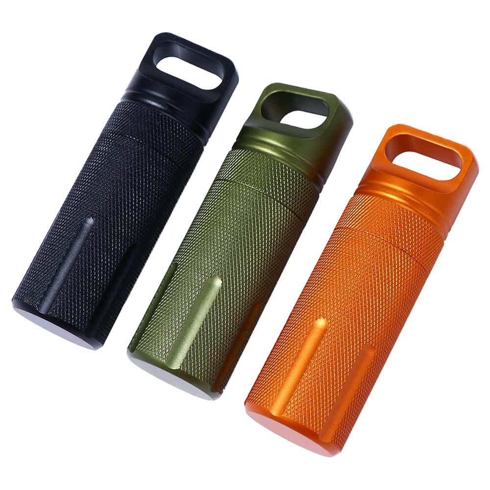 Case Keychain Emergency Hike Box Dry Bottle Container Pill Box Seal Tank First-Aid Canister