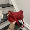 Korean Style Crossbody Bag Solid Color Underarm Purse Lightweight Women Shoulder Bag  Shopping