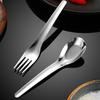 Household Dinnerware Chinese Style Long Handle Portable Food Grade Stainless Steel Student Spoon Fork Home