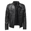 Men's Leather Autumn New Stand Collar Motorcycle Leather Jacket Men's Trend Sports  Men's Leather Jacket