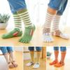 Children's Cartoon Cotton Five-Finger Socks - Comfortable, Sweat-Absorbent, Solid Color