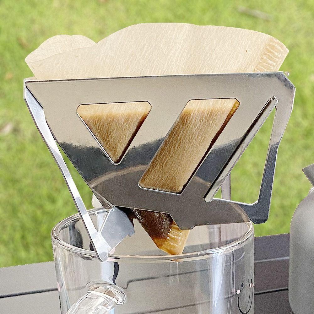 Folding Coffee Filter Rack Portable Coffee Drip Stand Cone Coffee Dripper Holder Camping