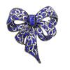 New Black Color Rhinestone Bow Brooches for Women Large Bowknot Brooch Pin Vintage Fashion Jewelry Winter Accessories