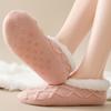 Silica Gel Thicken Velvet Socks Patchwork Sleeping Socks Cute Fleece Socks Women  Fall/Winter