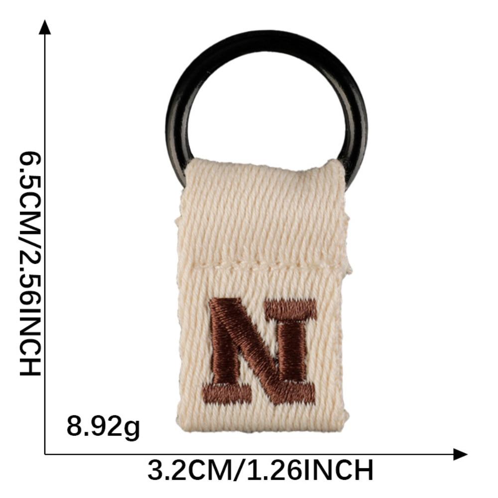 Embroidery 26 Letter Key Chain Key Ring Business Key Holder Creative Alphabet Car Key Buckle  Man