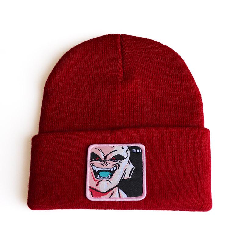 Cartoon Character Dragon Ball Majin BUU Anime knitted hat, woolen hat, hip-hop ski pullover hat