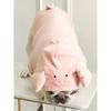 New autumn and winter pet dog hoodie with pig pattern clothes, medium-sized dog