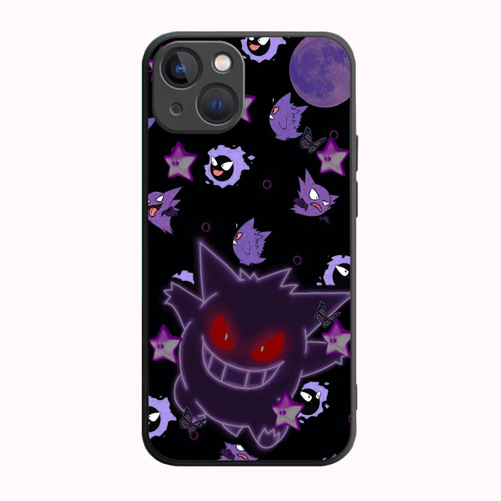 Чехол B-75 Pokemon Gengar Black для Samsung S24 S23 S22 S21 S20 FE S10 Lite Ultra S7 S8 S9 Plus A05S A11 A12 A13 A15 A22 A24 A25 A32 A52 A71 5G