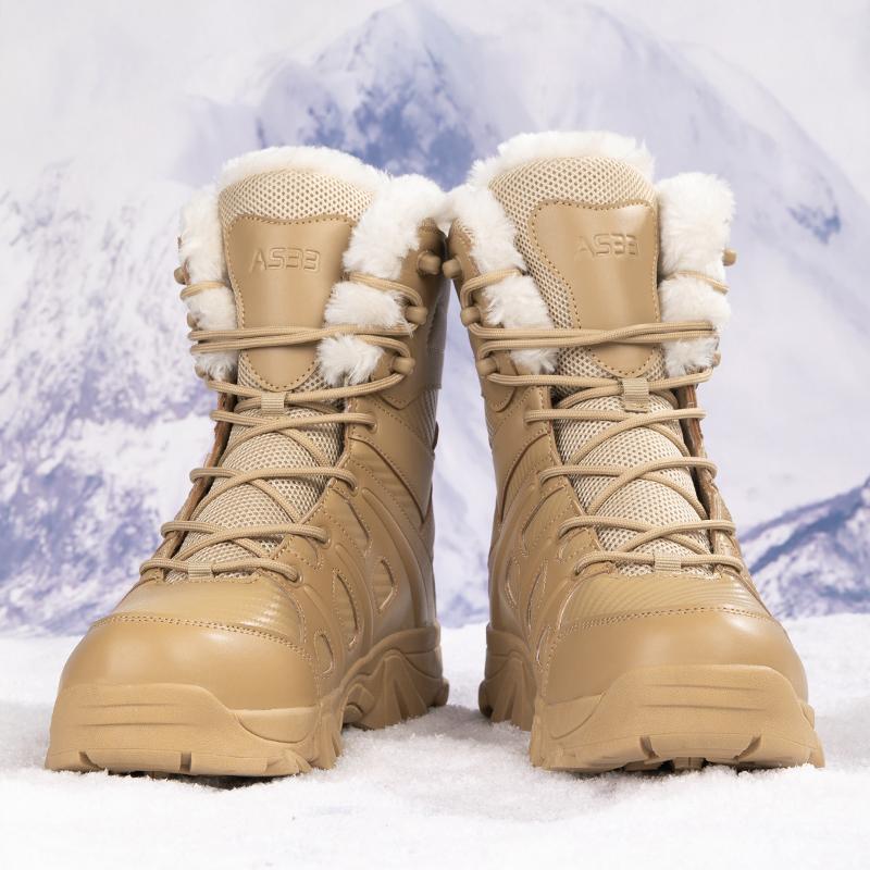 Рабочая повседневная обувь Новые зимние водонепроницаемые теплые плюшевые ботинки для снега для мужчин и женщин Трекинговые нескользящие ботинки для походов Botas Hombre мужские ботинки