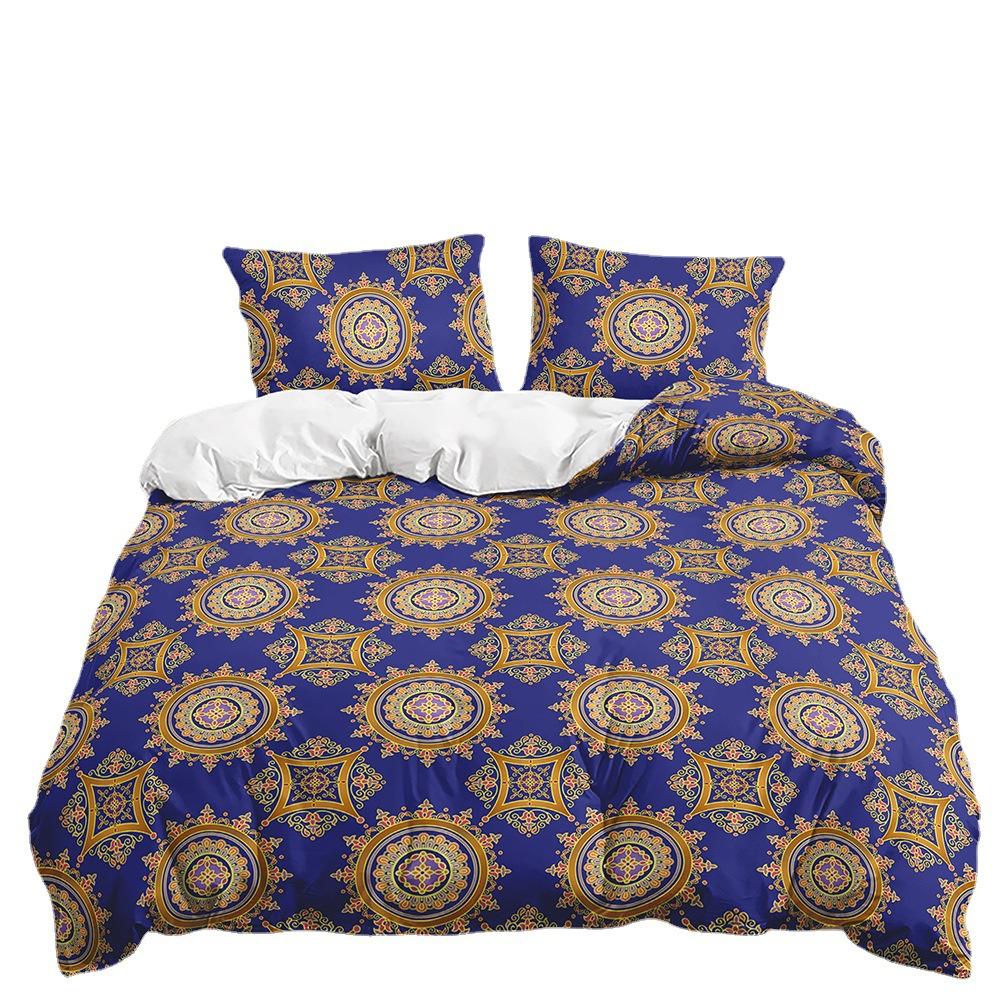 Кровать из трех частей с узором «корт» Бохо пододеяльник из двух частей спальня