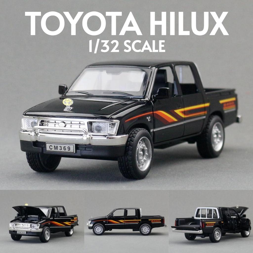 1/32 масштаб TOYOTA Hilux пикап игрушечная модель автомобиля литой сплав транспортное средство миниатюрный инерционный звук и свет коллекция подарок детям