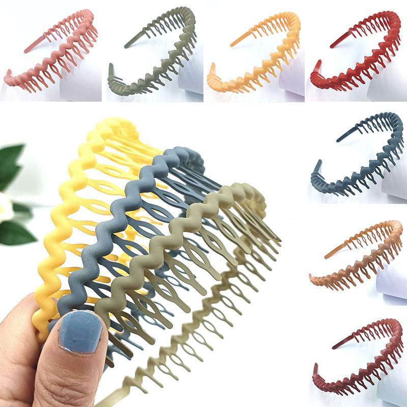 Корейские аксессуары для волос, повязки на голову, обручи для волос, очаровательные, высокого качества для женщин с волнистыми зубами, противоскользящие, для девочек, новые матовые аксессуары для волос