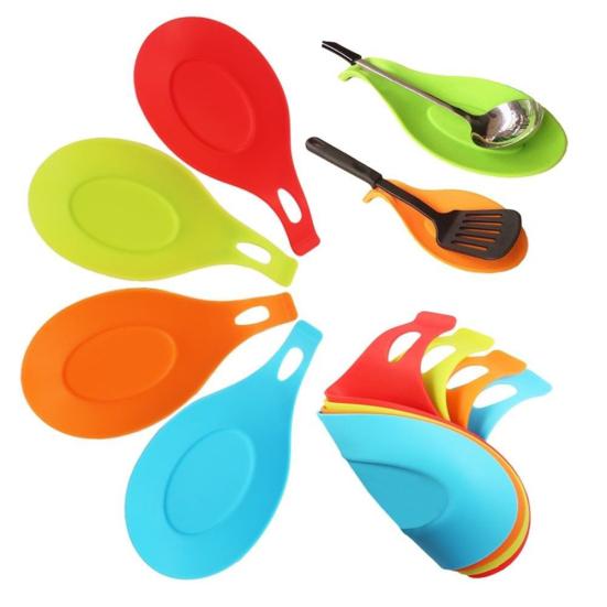 Пищевой силикон Суповая ложка Половник Подставка Контейнер Стойка Держатель Кухонные принадлежности