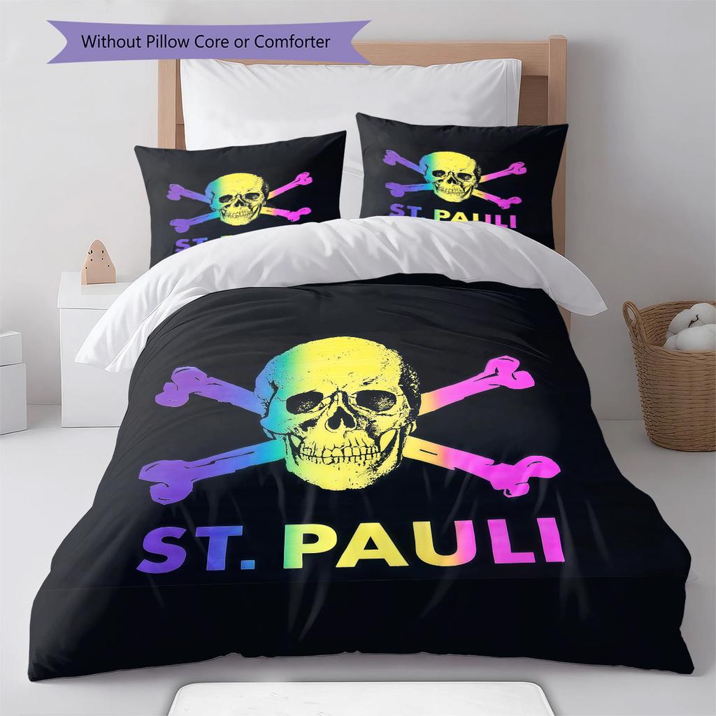 St. Pauli logo Bedding Quilt Set Quilt Cover Pillowcase Home Decoration Birthday Gift (1 * duvet cover + 2 * pillowcase, without core)