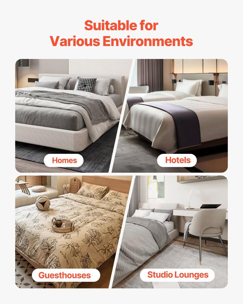 Box Spring, Queen Size Bed Frame with Washable Fabric Cloth, Heavy Duty Metal Frame for Queen Bed, 130 mm Mattress Foundation, 1587.57 kg Max Weight