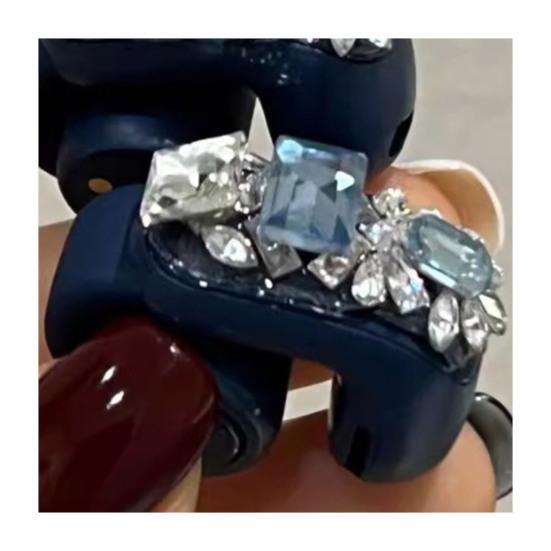 1 шт. Наушник-клипса с блестящим декором из стразов, простая установка, защелкивающийся дизайн, декоративный зажим для наушников для DIY