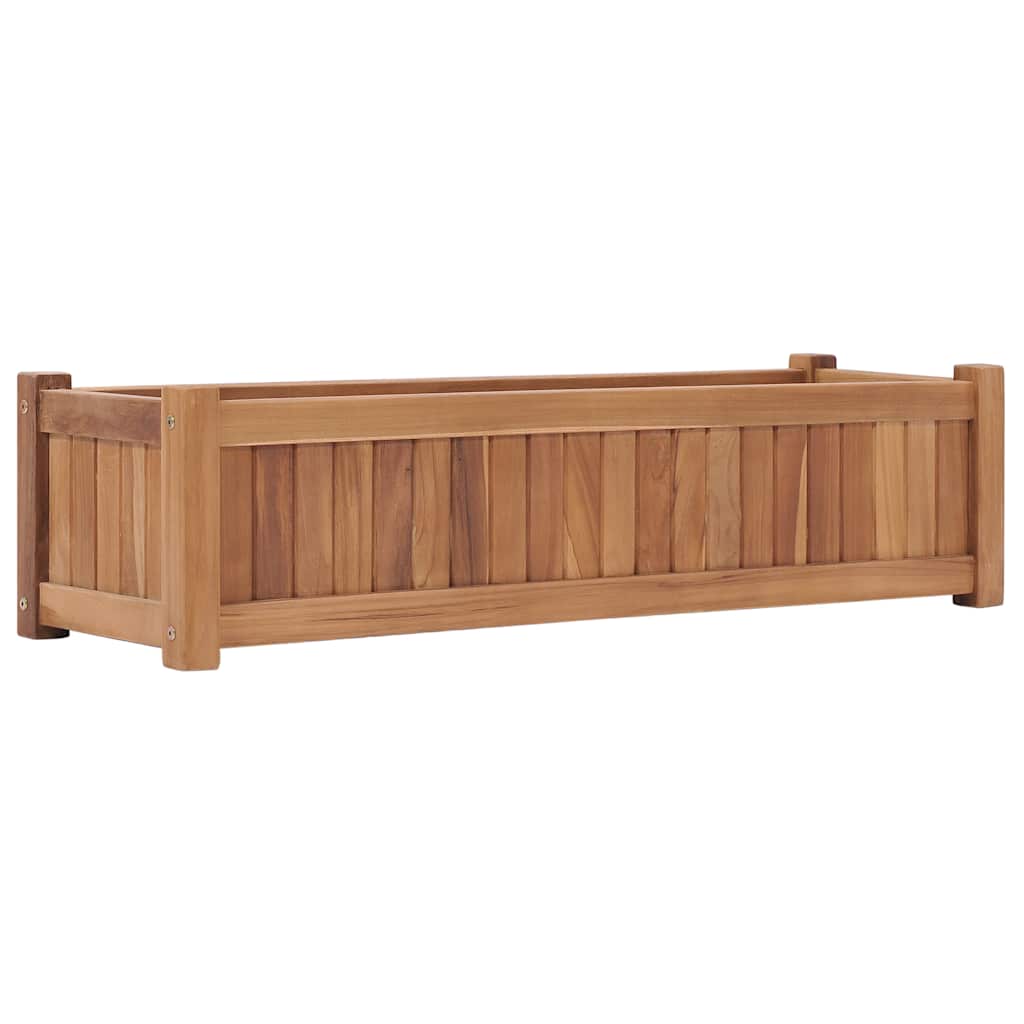 Raised Garden Bed 100 x 30 x 25 cm Solid Teak Wood
