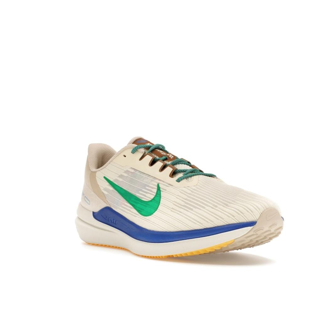 Nike Air Winflo 9 Premium Coconut Milk Stadium Зеленые мужские кроссовки Кремовые Sanddrift Racer-Blue DV8997-100