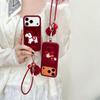 Вышитый чехол-кошелек с золотой монетой и лошадью для iPhone 17/16 Pro Max/15/14 - Элегантный дизайн