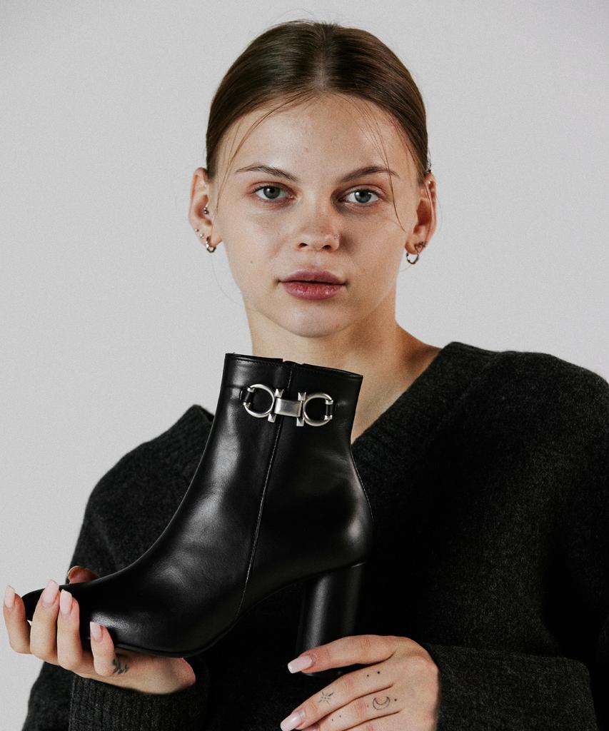 Awesome Dew Buckle Stud Ankle Boots_Ads452_8Cm