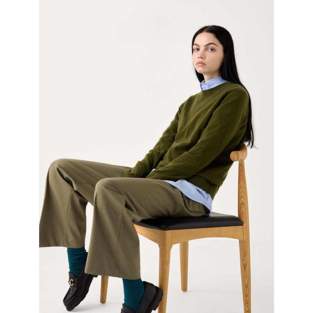 Uniqlo Кашемировый свитер с круглым вырезом