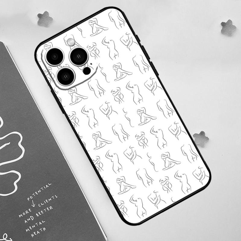 Сексуальный Ню Женский Художественный Чехол Для Телефона Для iPhone 17 Pro Max 11 14 15 16 Pro Max 12 13 mini 16 Plus 16e 17 Air Funda