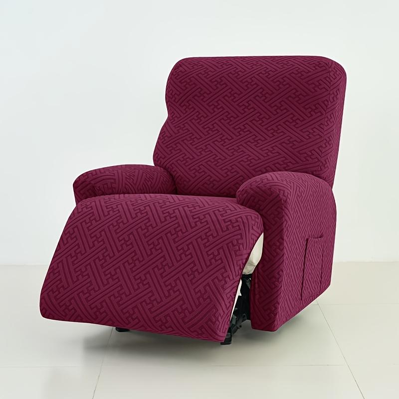 1/2/3/4 Seater Recliner Elastic Sofa Covers Thicken Jacquard Stretch Armchair Reclining Sofa Slipcover Relax Chair Covers