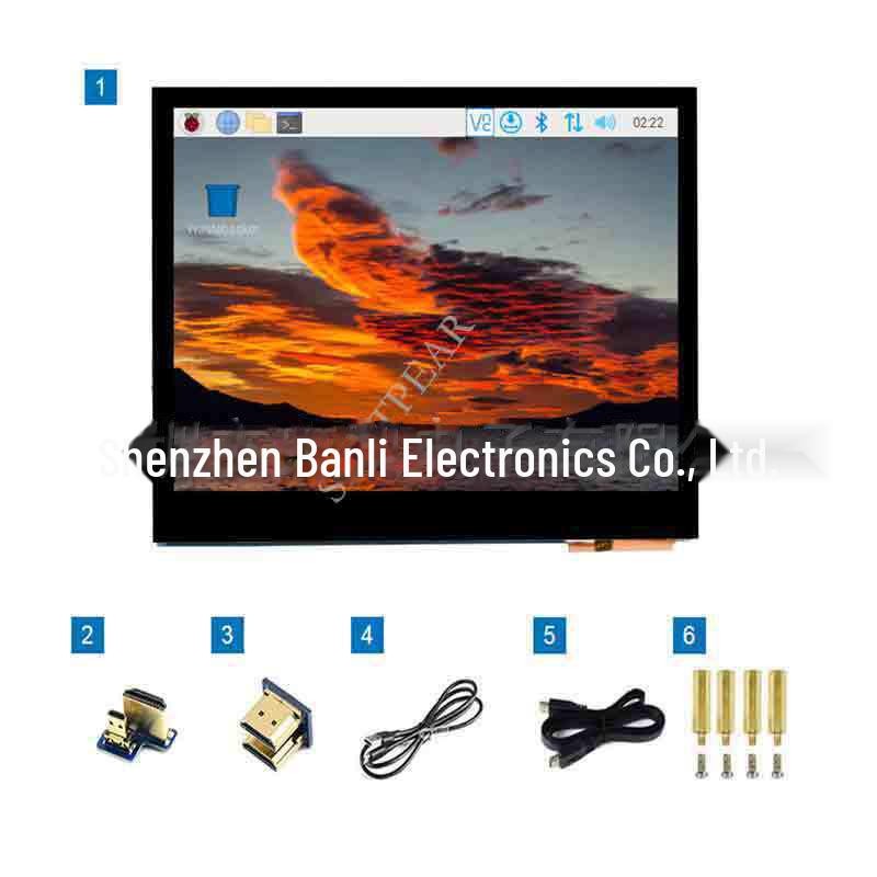 3.5-inch Raspberry Pi Display, HDMI-Compatible, Capacitive Touch, 640×480 IPS, with Headphone Jack