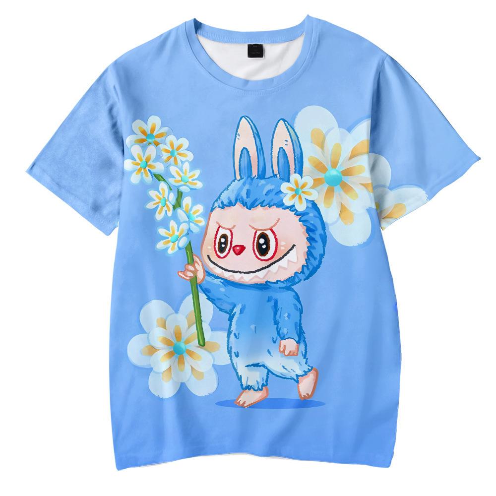 Fashion LABUBU Cartoon T Shirts for Women Men Summer Clothing Fitness O Neck Man T-shirt Oversized Men T-shirts Tops