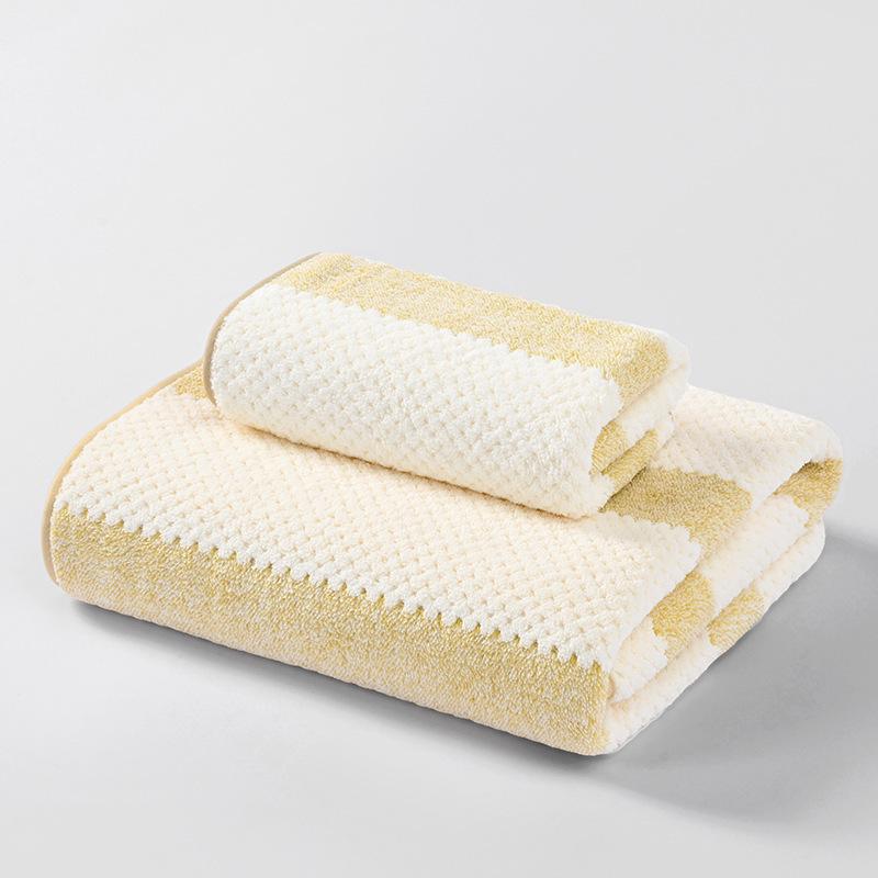 Абсорбирующее Быстросохнущее Полотенце из Кораллового Флиса - Мягкое, Безворсовое, Полосатое, для Умывания Лица, Купания, Бытового Использования