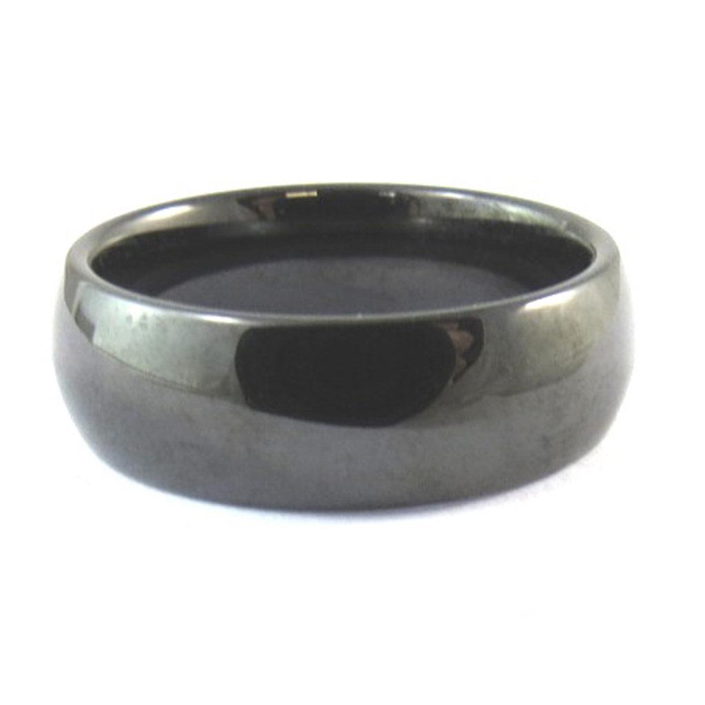 Дизайнерское обручальное кольцо 'Mineralia' керамика серый антрацит - 6 мм