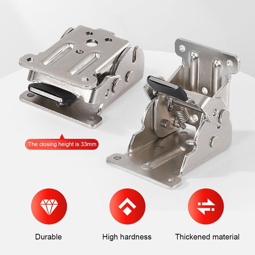 Furniture Brackets Table Leg Fittings Self-Locking Folding Hinge Support Frame Fold Feet Hinges