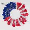 Венок на входную дверь 4 июля патриотический приветственный знак красный белый синий звездный венок украшение на крыльцо на День памяти домашний декор стены