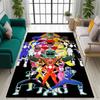 3D printed Super Sentai pattern rug, large-area non-slip washable rug,, suitable for bedroom home décor.