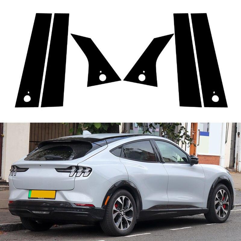 Автомобильные стойки, обшивка двери, окна, наклейки, наклейка для Ford Mustang Mach-E 2021 2022 2023, автостайлинг