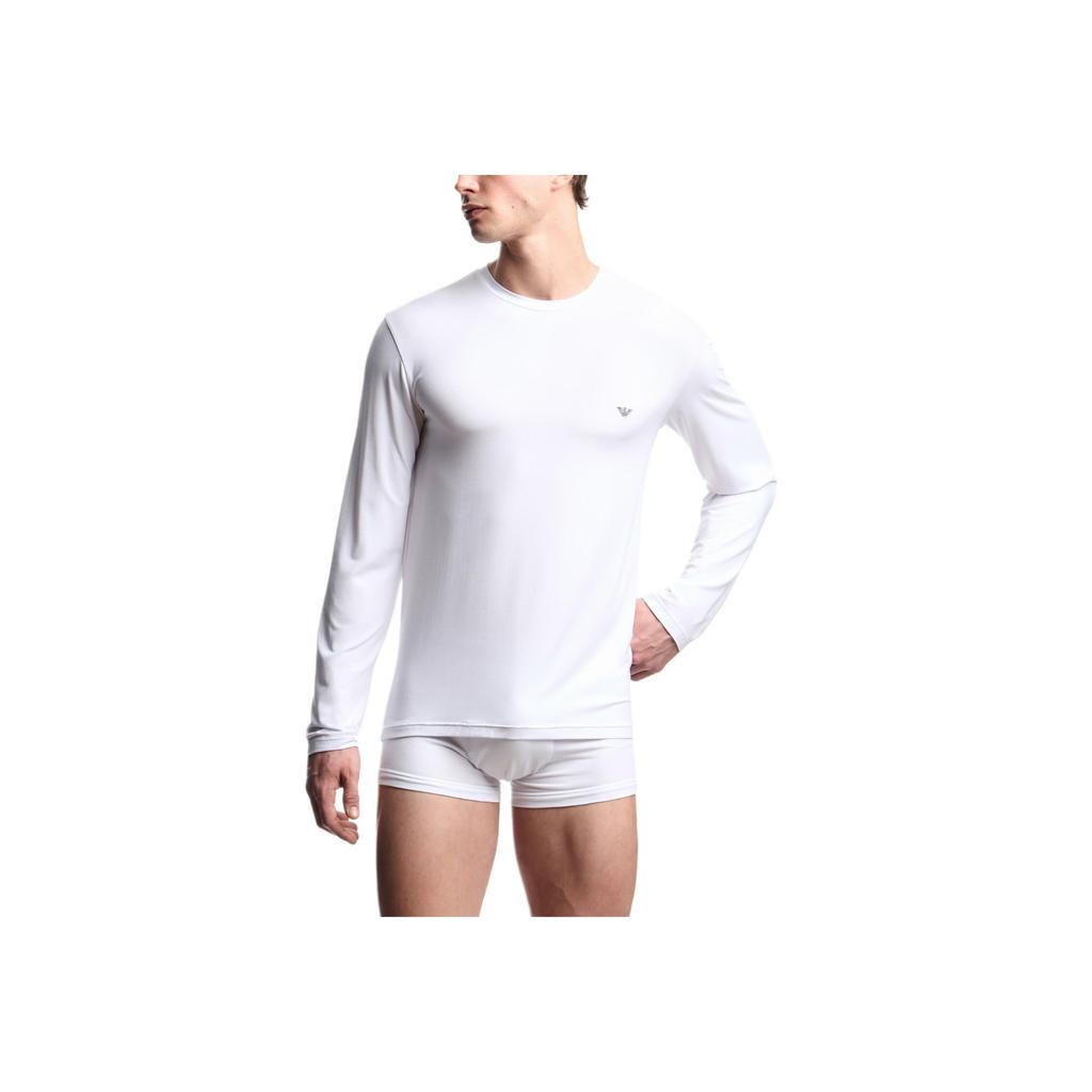 Emporio Armani Мужская футболка из модала с длинным рукавом и круглым вырезом Топы EM000383-AF14988-U0002