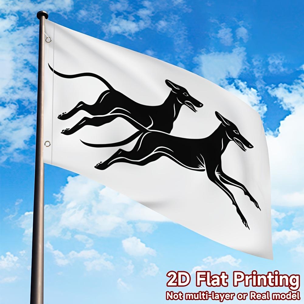 2D Flat, 1pc Multi-size Bright Horse Racing Greyhound, 2D Flat Print, Suitable for Garden, Party, Wedding, Birthday Home Decoration, No Electricity Re