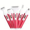5-in-1 Rechargeable Electric Razor for Women - Facial Hair Removal, Bikini Area, Legs, Eyebrows, and Nose Hair - Fast and Painless Hair Removal