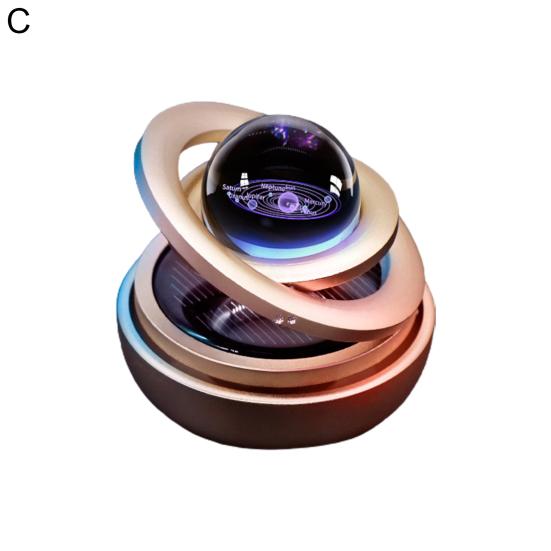 Exquisite Car Fragrance Diffuser Multi-purpose Stylish Solar Rotating Planet Auto Perfume Ornament
