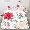 Flower - Style Digital Print Duvet Kit - Polyester - Bedroom Decor -1 Bed Cover +2 Pillowcase (no Pillow Core)