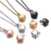 European & American Stainless Steel Heart Memorial Pendant Necklace - Engravable Ash Holder