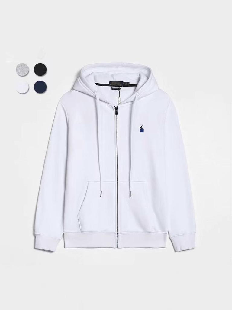 Мужской тонкий кардиган с капюшоном на весну и осень: Вышитая футболка-поло свободного кроя однотонная и больших размеров