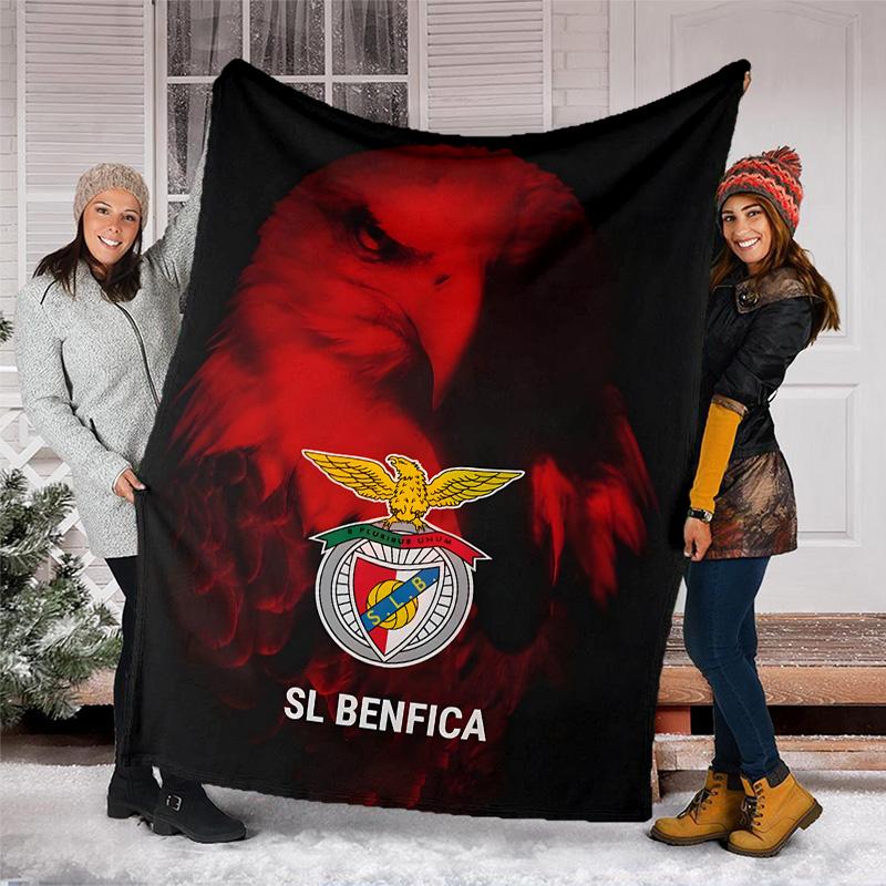 1pc B-Benfica Theme Blanket - Digital Print, Polyester, Cozy for All Seasons, Perfect for Outdoor, and Travel