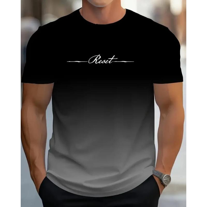 Мужская футболка с короткими рукавами и градиентным принтом, модная, креативная, летняя, для спорта на открытом воздухе, дышащая и удобная модель