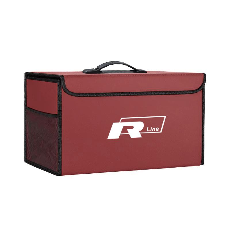 Car Trunk Leather Storage Box Auto Interior Organizer Accessories For VW GTI Polo Golf Passat Tiguan Arteon Touareg Taigo Caddy