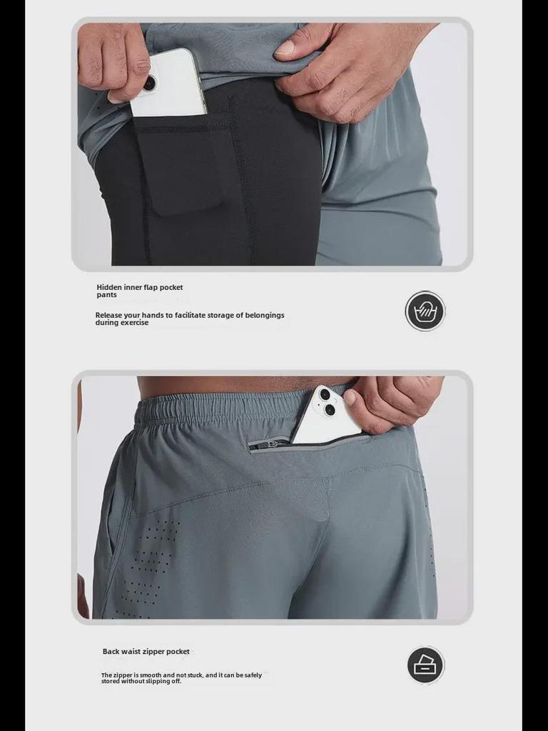 Мужские профессиональные шорты для марафона 2024 года с подкладкой — двухслойные, 3-дюймовые, тренд для легкой атлетики и фитнеса